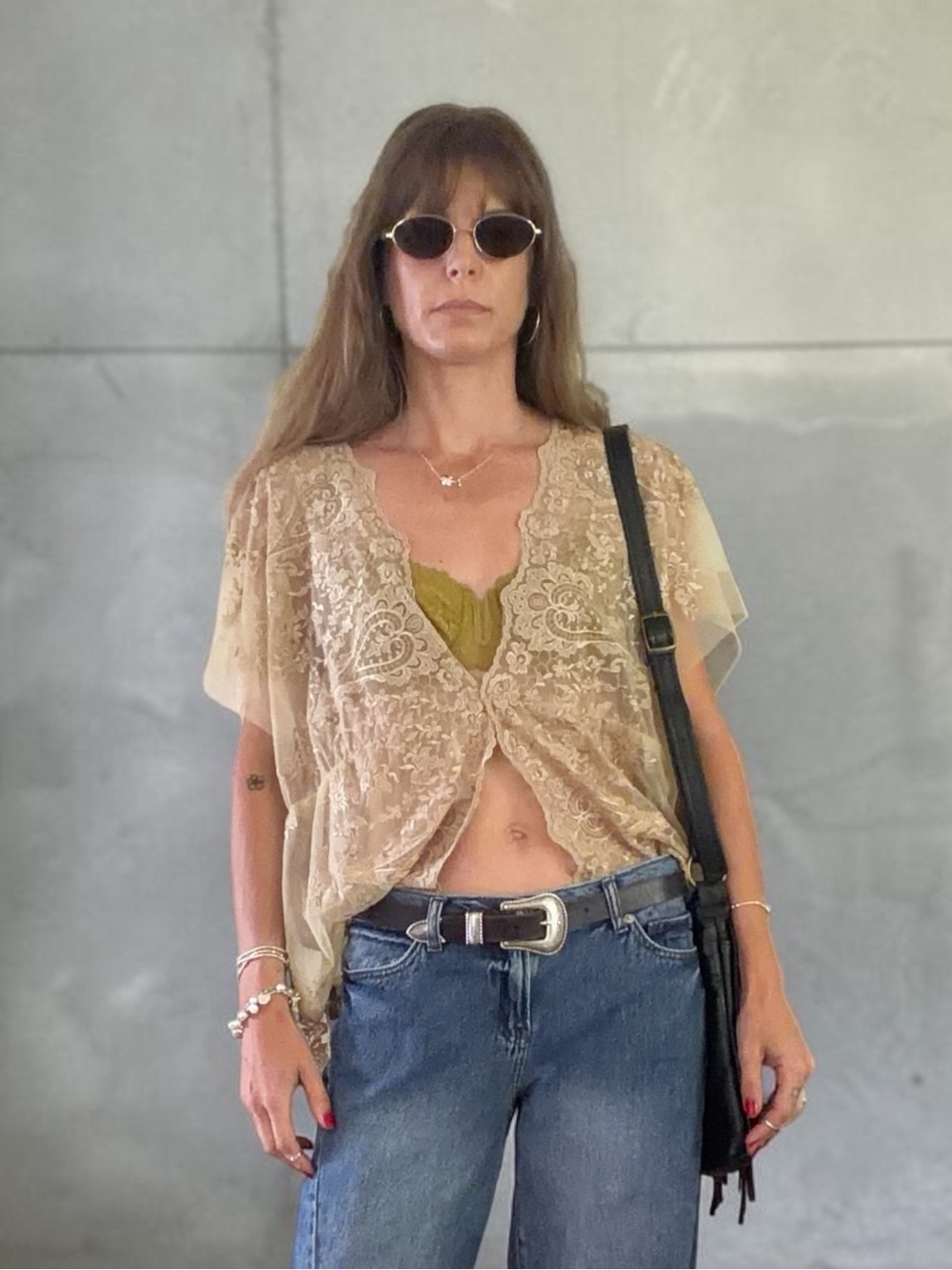 Vintage - NWT - Karen Kane - Sheer Floral Lace Kimono Style Shirt - Size 2X